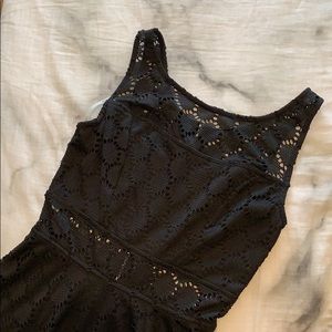 BLACK LACE TANK DRESS